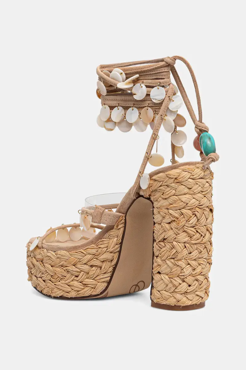 sandali Fantastic colore beige Fantastic Natural Raffia miniatura 3