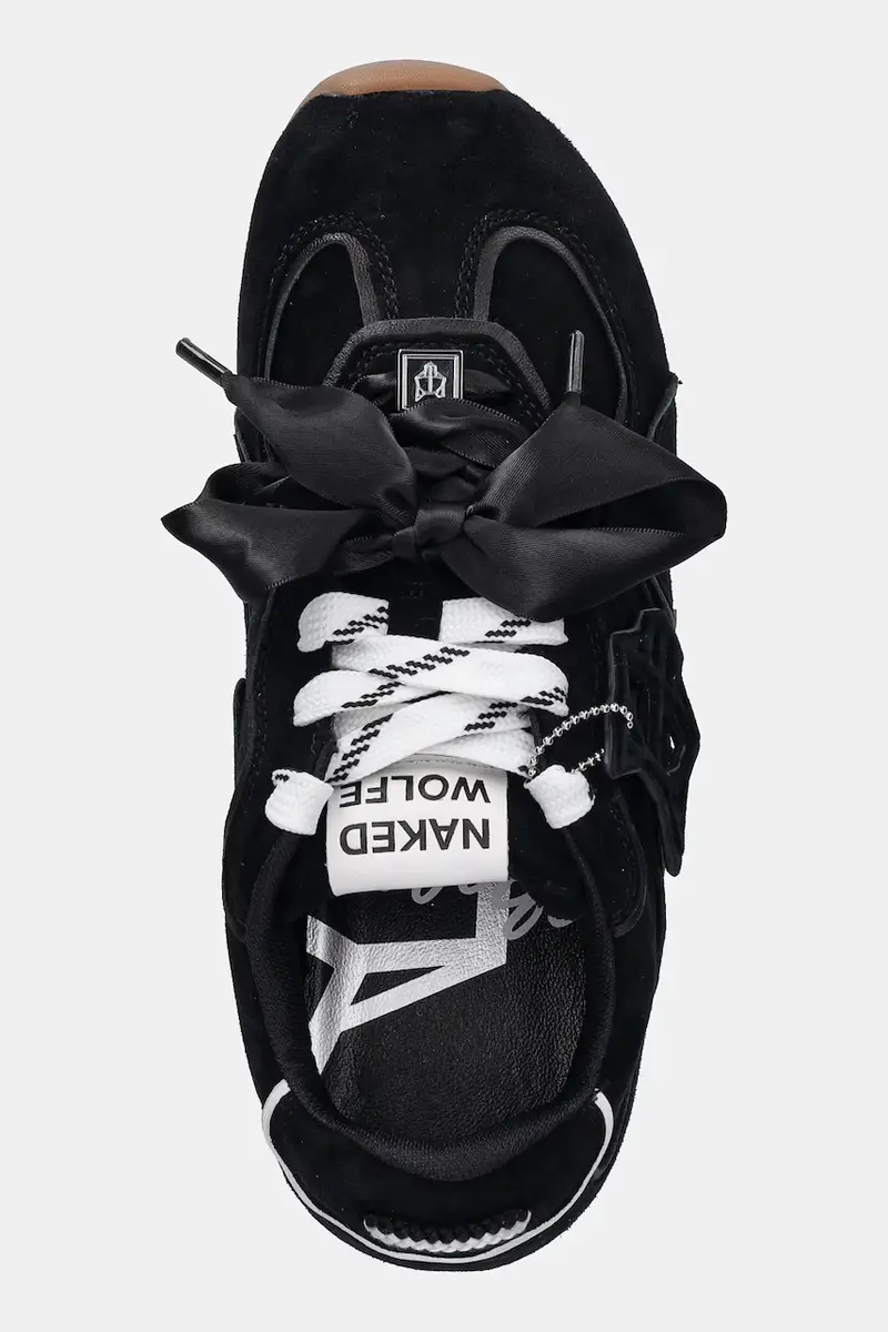 sneakers in pelle Adored colore nero Adored Black Suede miniatura 4