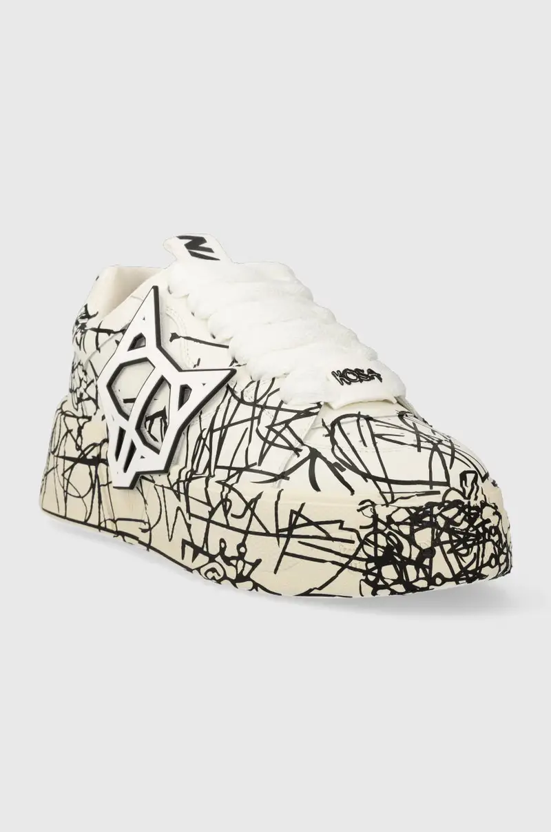 sneakers in pelle Kosa Bianco miniatura 2
