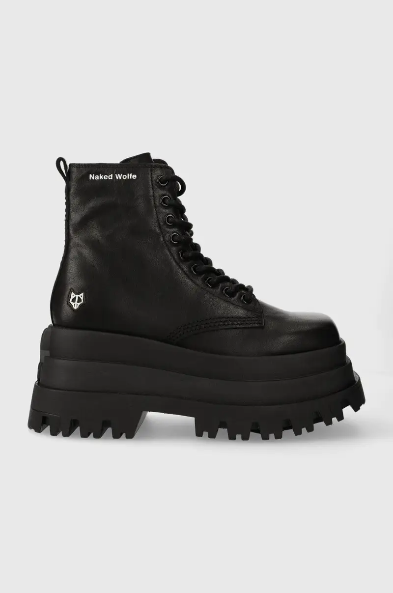 stivali da motociclista in pelle Sloane donna Nero