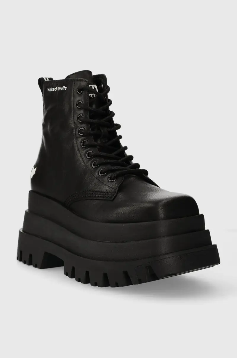 stivali da motociclista in pelle Sloane donna Nero miniatura 2