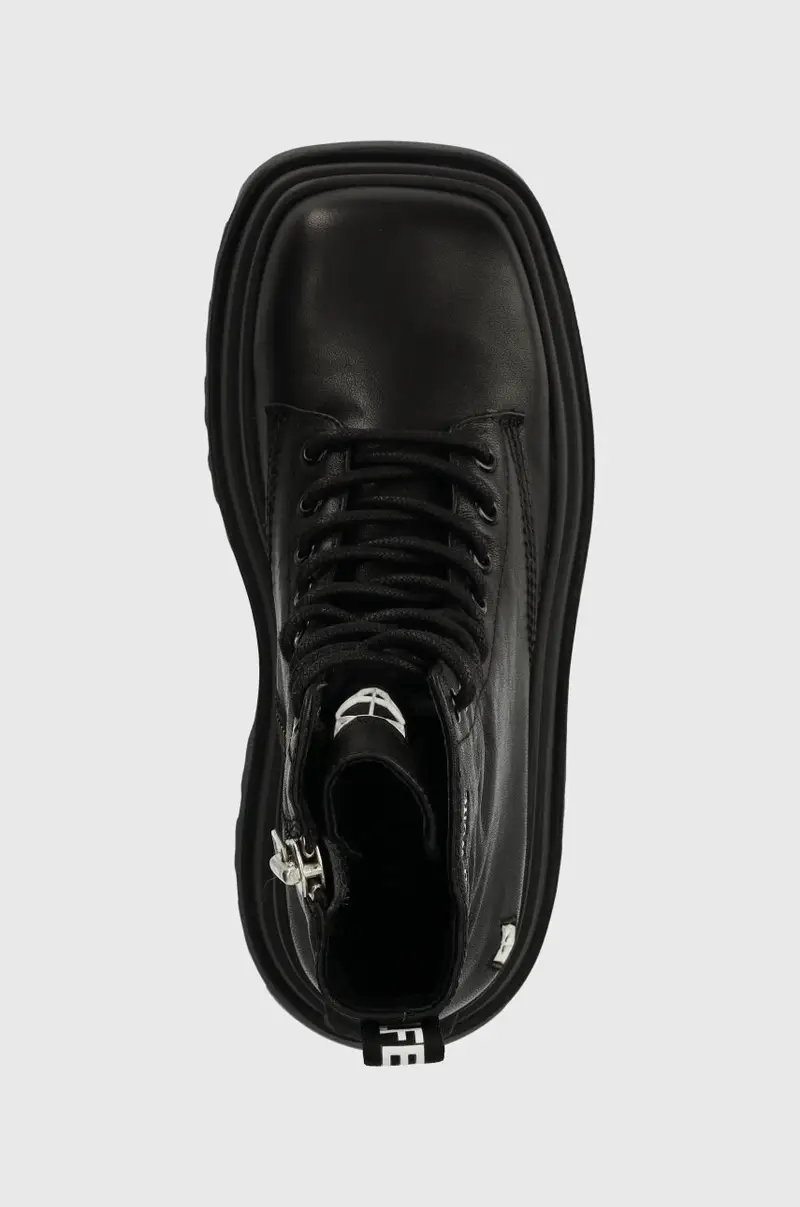 stivali da motociclista in pelle Sloane donna Nero miniatura 4