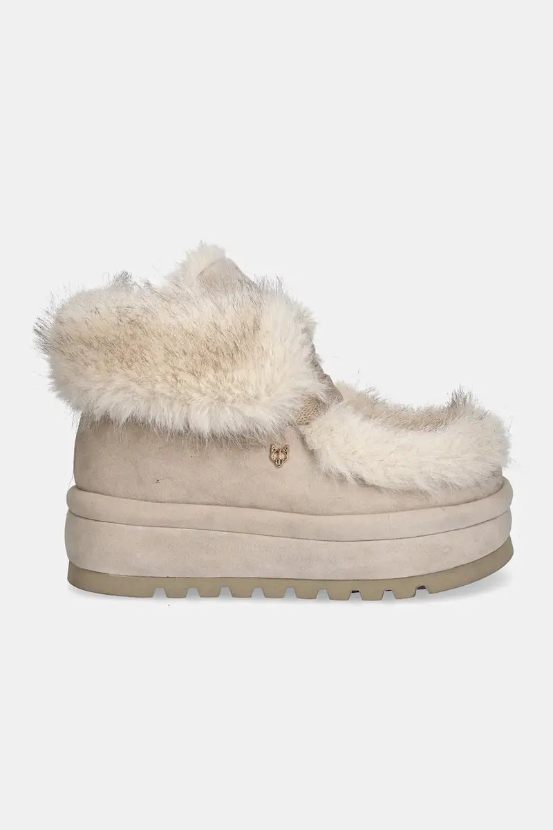 stivali da neve Bambi colore beige Bambi Faux Fur Suede Ice miniatura 2