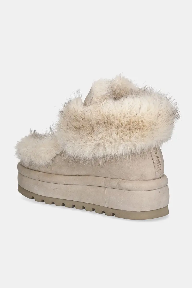 stivali da neve Bambi colore beige Bambi Faux Fur Suede Ice miniatura 3