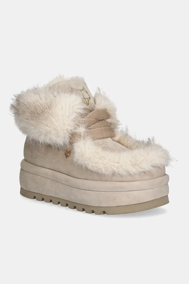stivali da neve Bambi colore beige Bambi Faux Fur Suede Ice