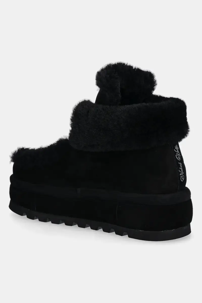 stivali da neve in camoscio Bambi colore nero Bambi Suede Shearling Black miniatura 3