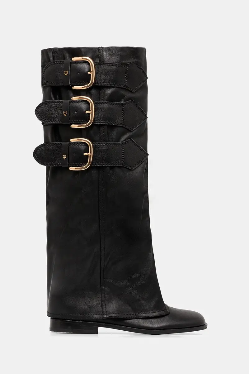 stivali in pelle Anchor donna colore nero Anchor Black Leather miniatura 2