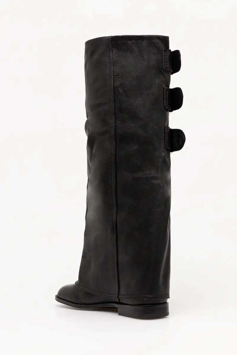 stivali in pelle Anchor donna colore nero Anchor Black Leather miniatura 3