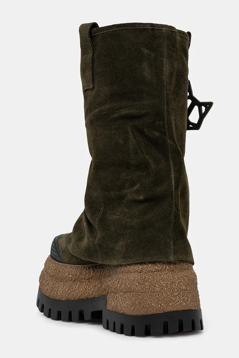 stivali in pelle scamosciata Disturb colore verde Disturb.Green miniatura 3