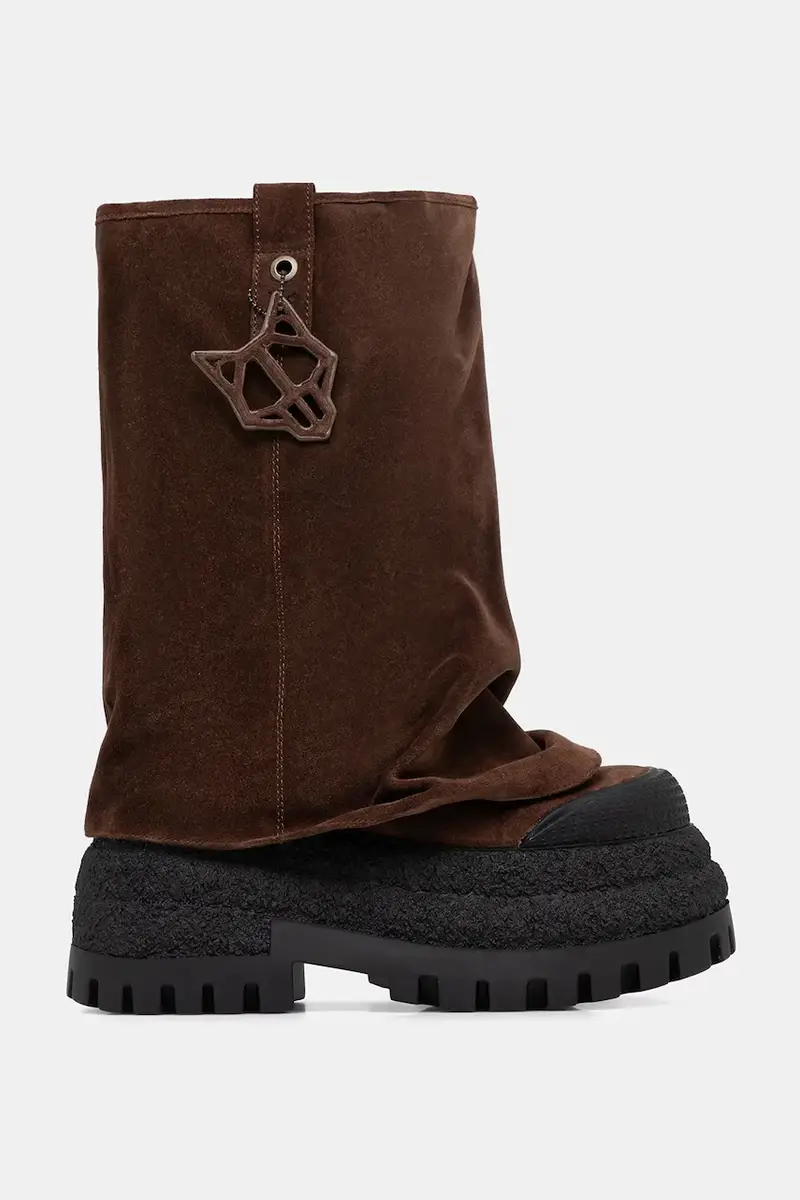 stivali in pelle scamosciata Disturb donna colore marrone Disturb Chocolate Suede miniatura 2