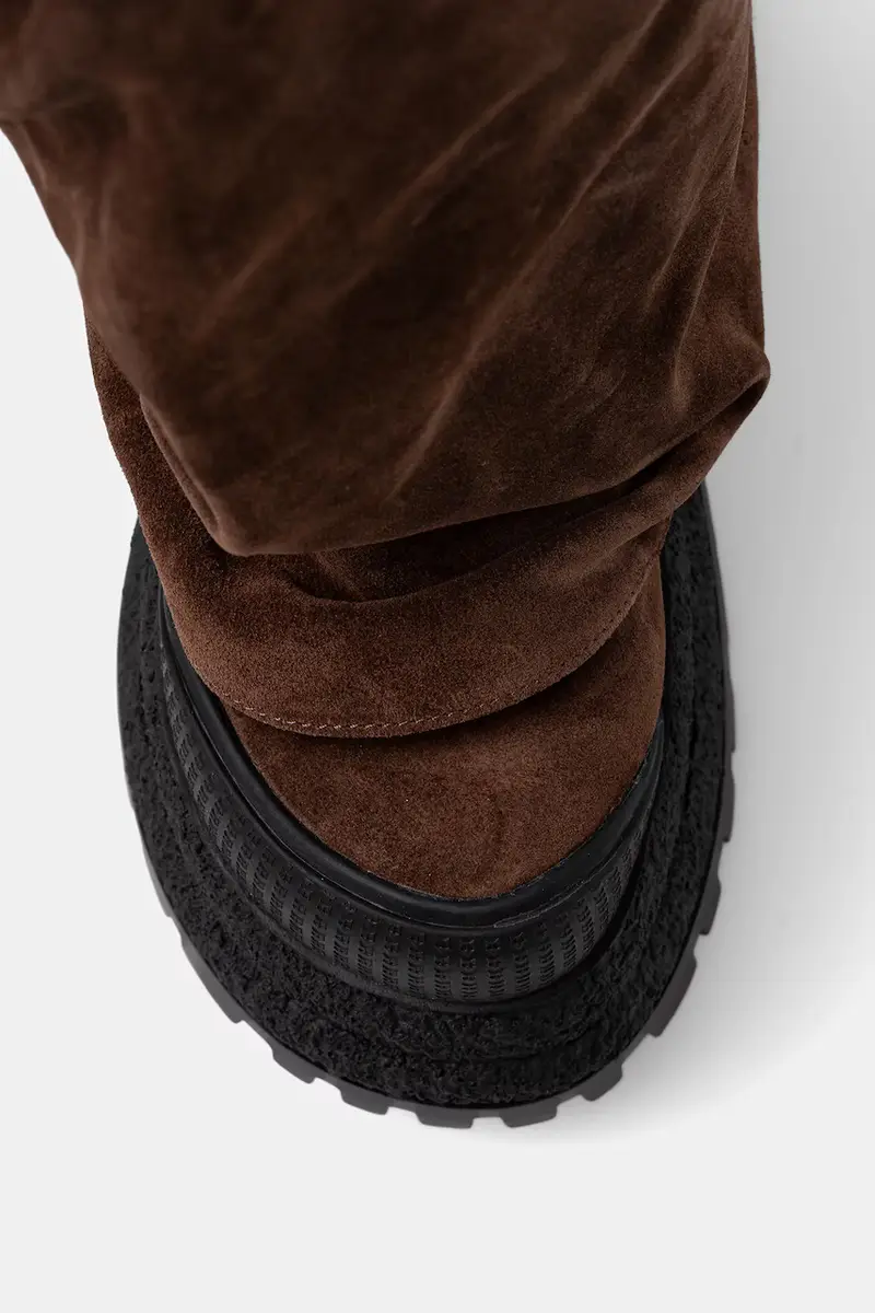 stivali in pelle scamosciata Disturb donna colore marrone Disturb Chocolate Suede miniatura 4