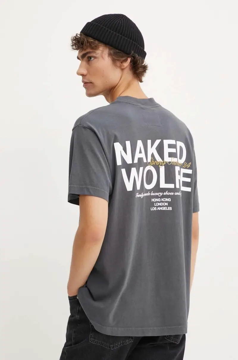 Naked Wolfe T-shirt Grigio 4157468 miniatura 4
