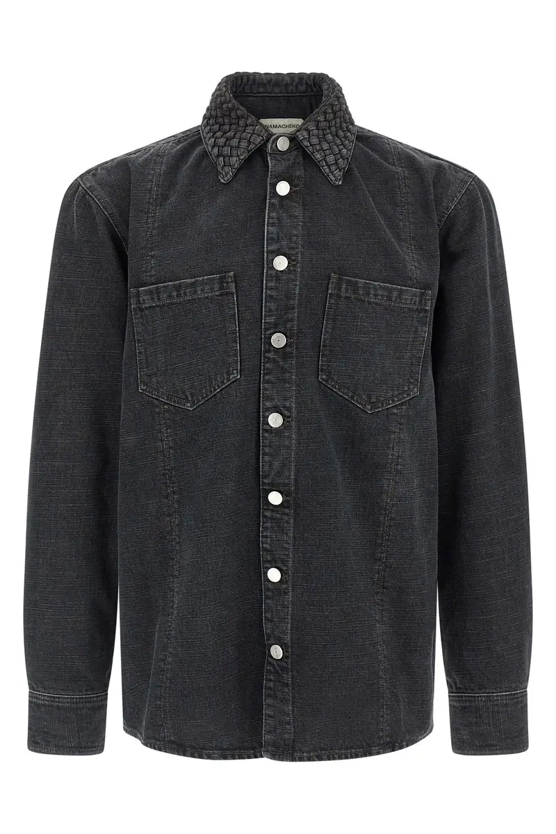 Camicia 'Gervis Braided' Nero