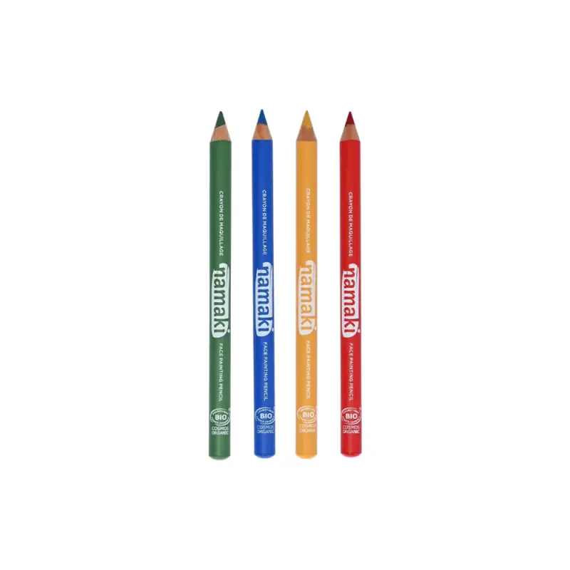 Set 4 Matite Slim Pittura Viso, Verde/Blu/Giallo/Rosso