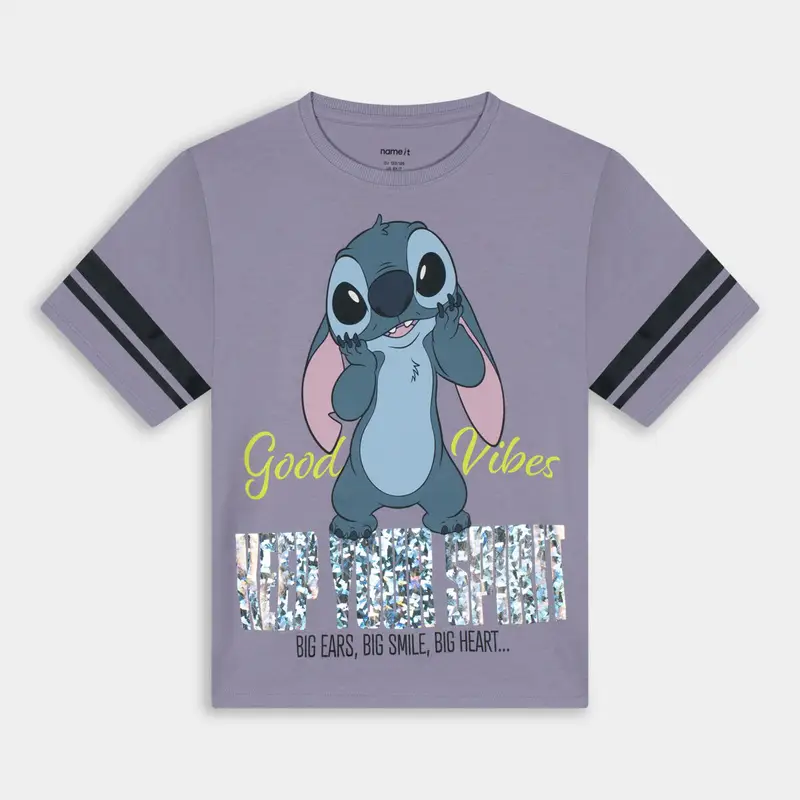 T-shirt Name It da Bambina, lilla