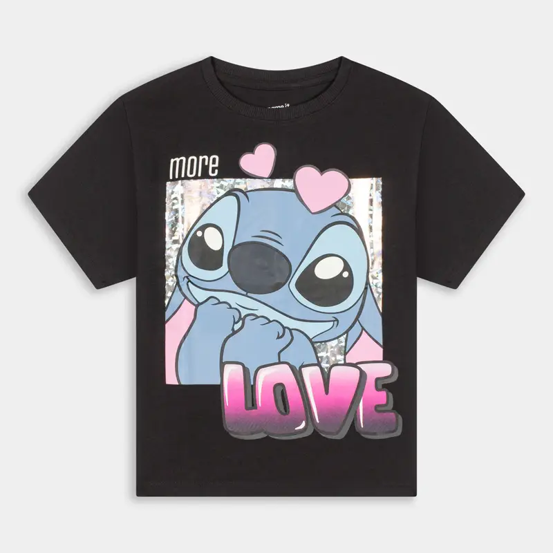 T-shirt Name It da Bambina, nero