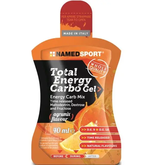 Total Energy Carbo Gel 40 ml - gel energetico Agrumix