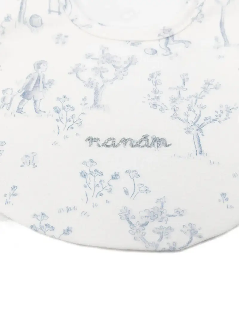 Bavaglino azzurro con stampa miniatura 3