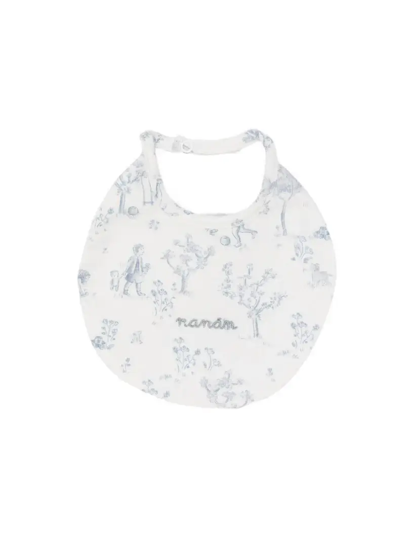 Bavaglino azzurro con stampa