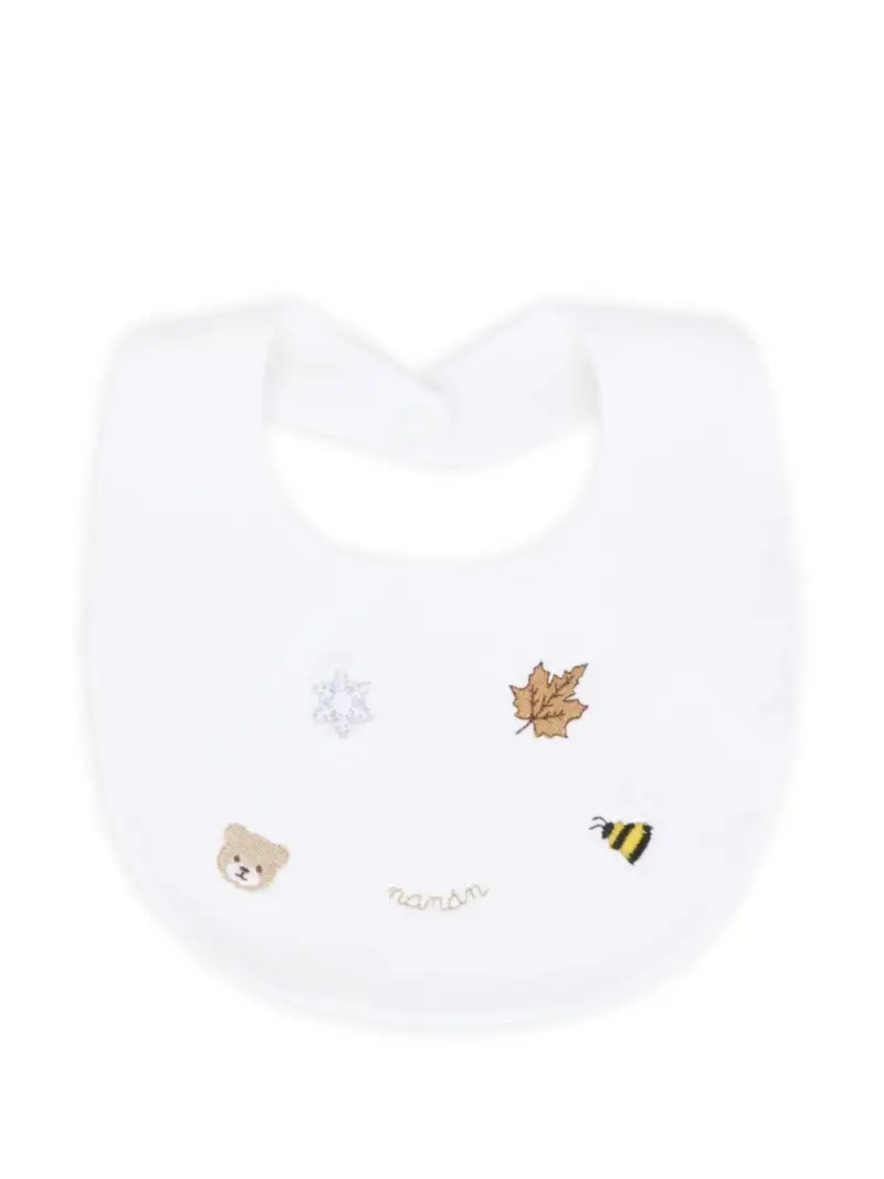 Bavaglino Bianco per Bambini con Ricamo