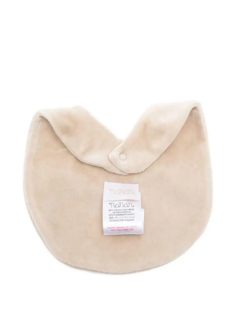 Bavaglino con logo ricamato Beige miniatura 2