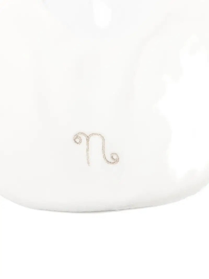 Bavaglino con logo ricamato Bianco miniatura 2