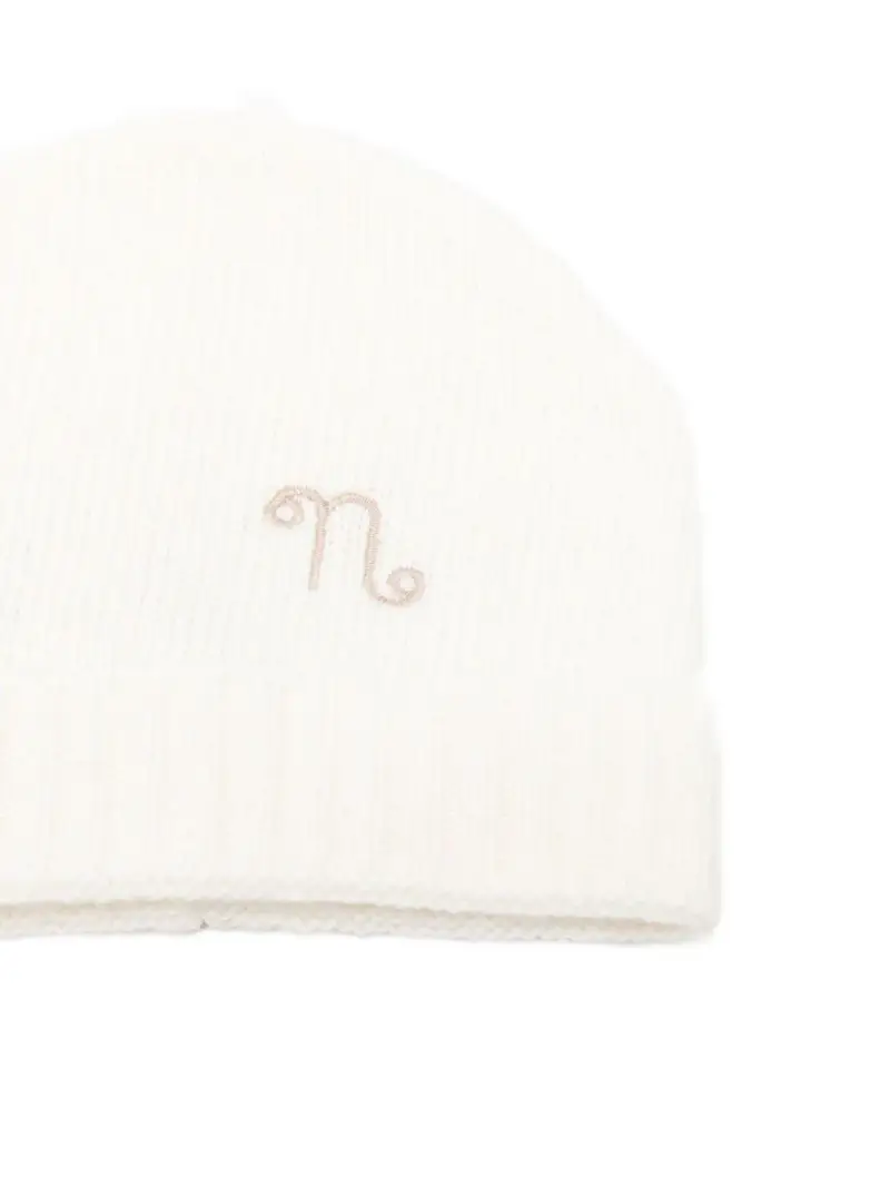 Berretto con ricamo Bianco miniatura 3