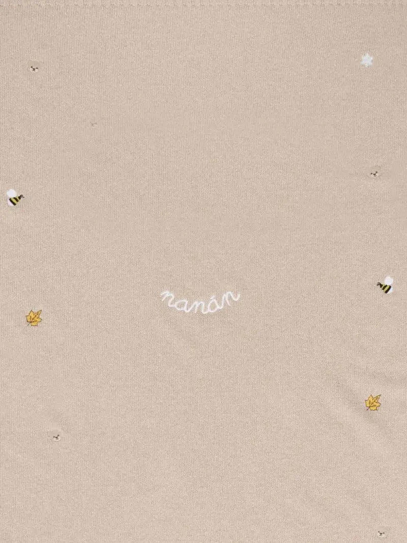 Coperta Beige per Bambini con Logo Ricamato miniatura 2