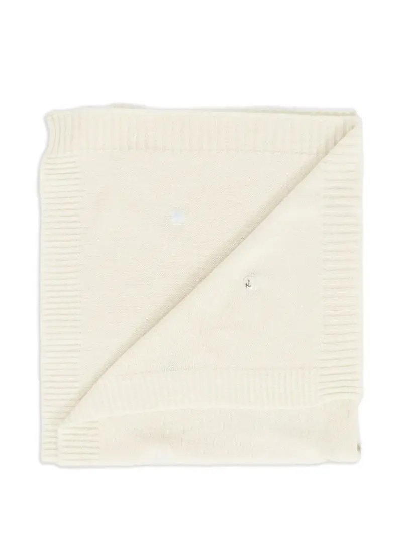 Coperta per Bambini Off-White con Logo Ricamato Bianco miniatura 3