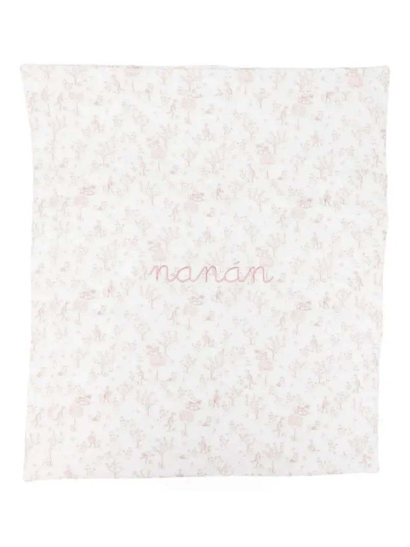 Coperta rosa con ricamo