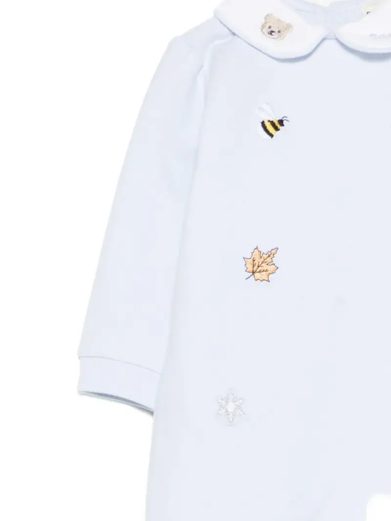 Tutina azzurra con ricamo Azzurro miniatura 3