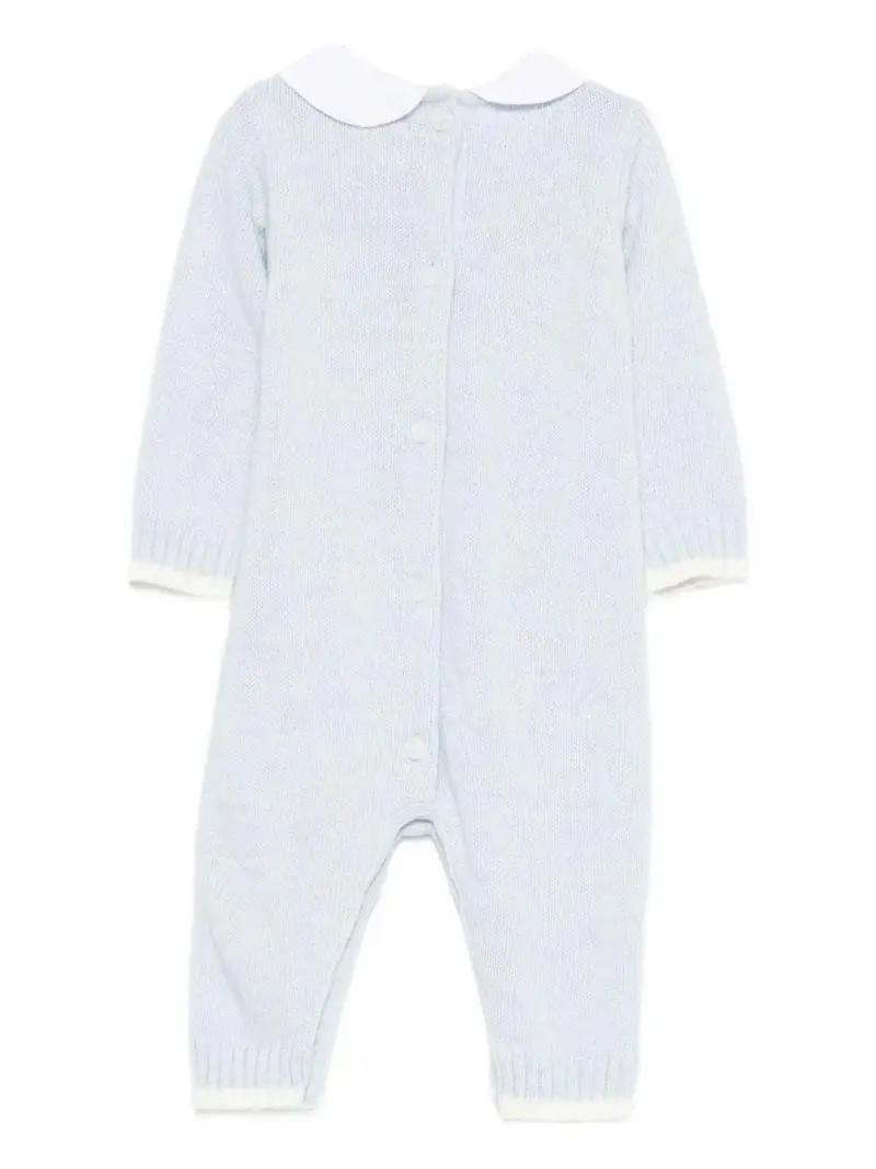 Tutina azzurra con ricamo Azzurro miniatura 2