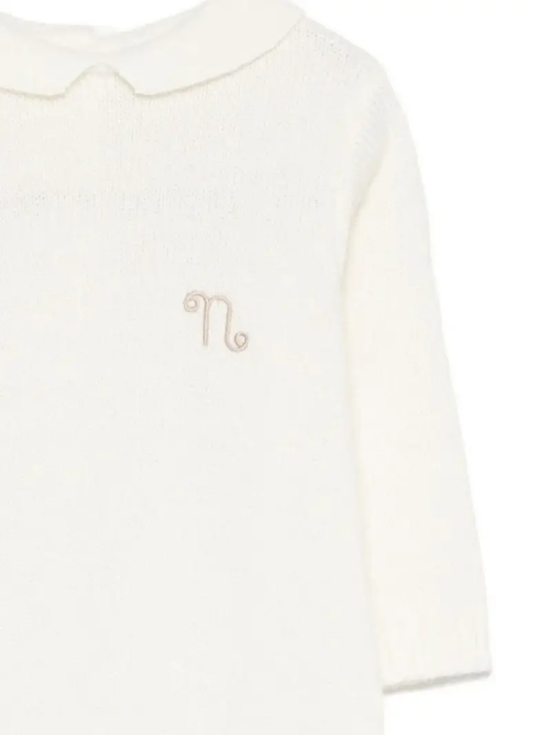 Tutina con ricamo Bianco miniatura 3