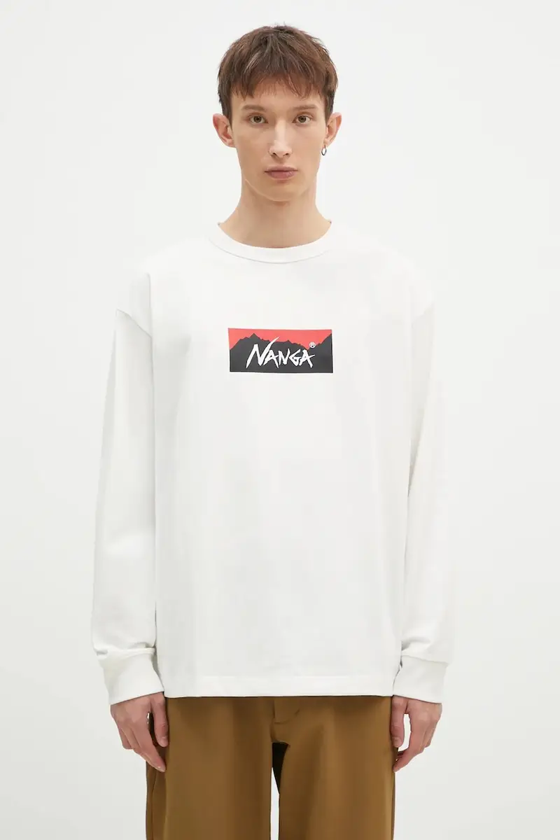 camicia a maniche lunghe Eco Hybrid Box Logo Longsleeve uomo colore bianco NW2431.1E150.A