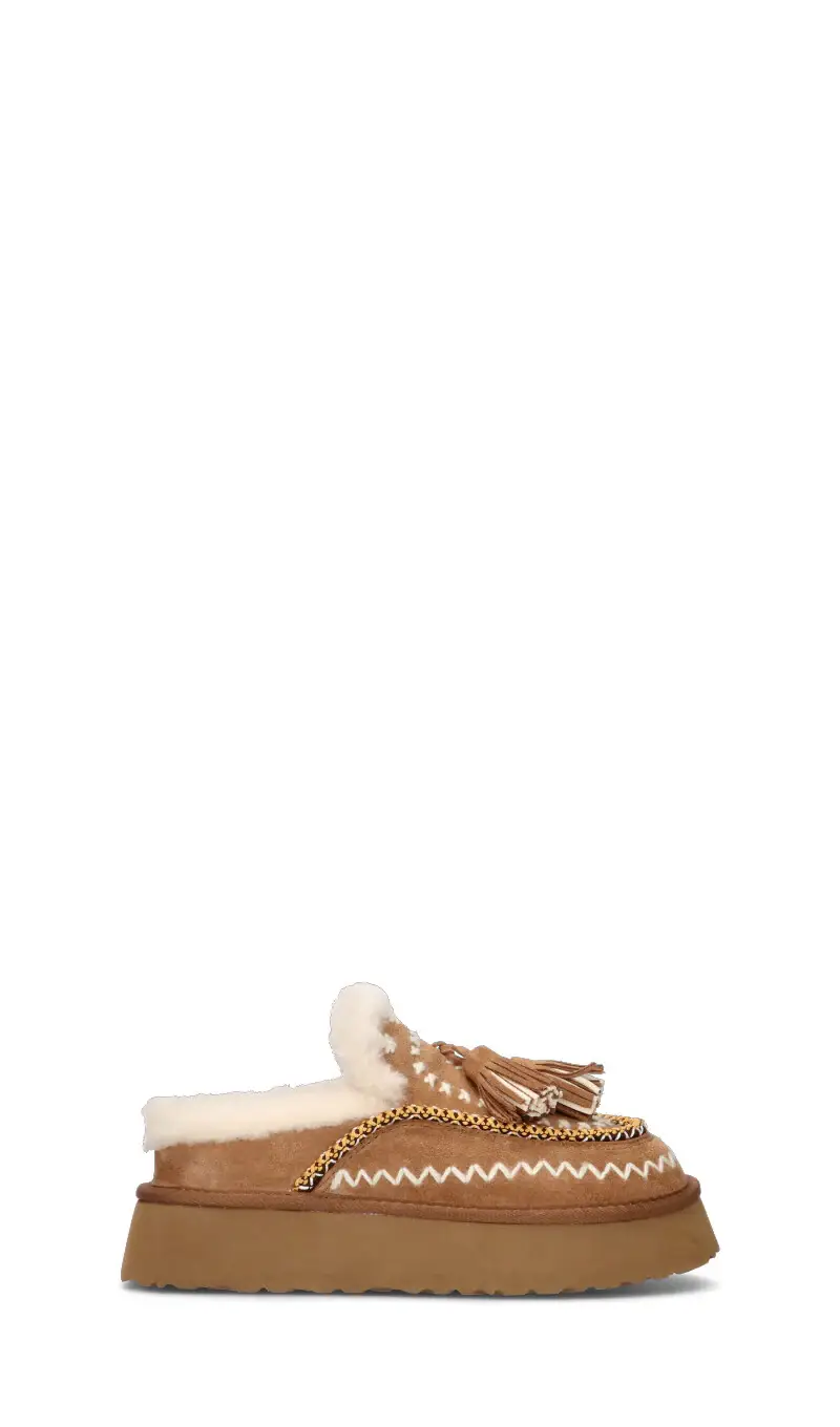 Sabot donna cammello in suede Vario