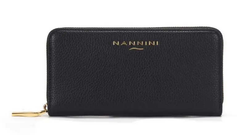Portafoglio donna con zip Nannini Firenze Wallis Nero