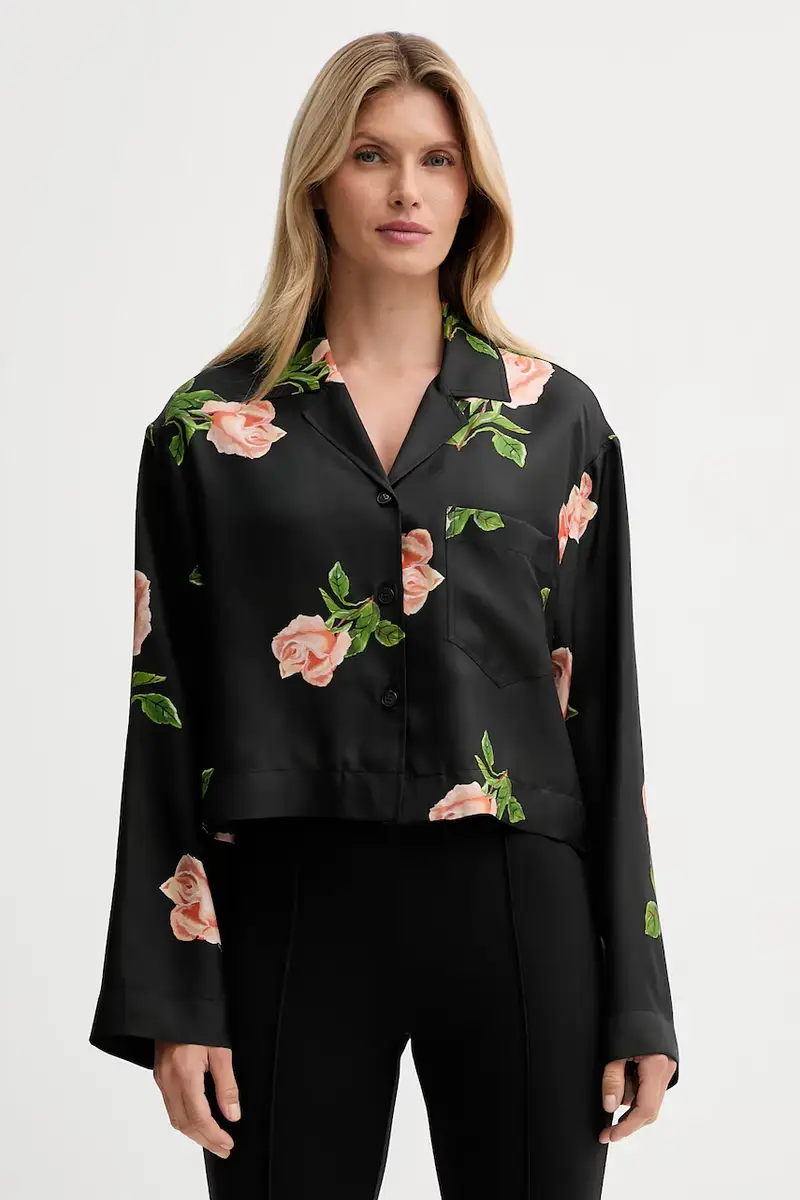 camicia in seta donna colore nero NW25PFTP05798