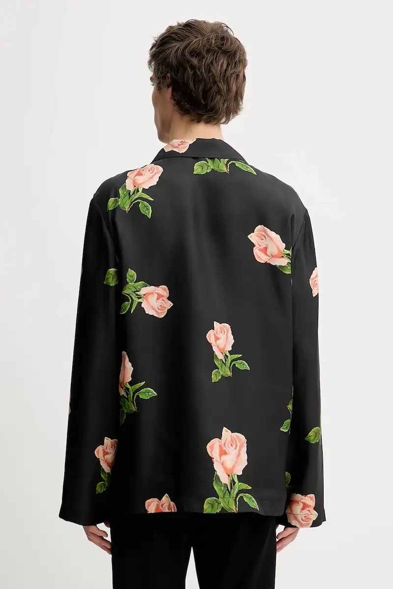 camicia in seta NM25PFTP01499 Nero miniatura 3