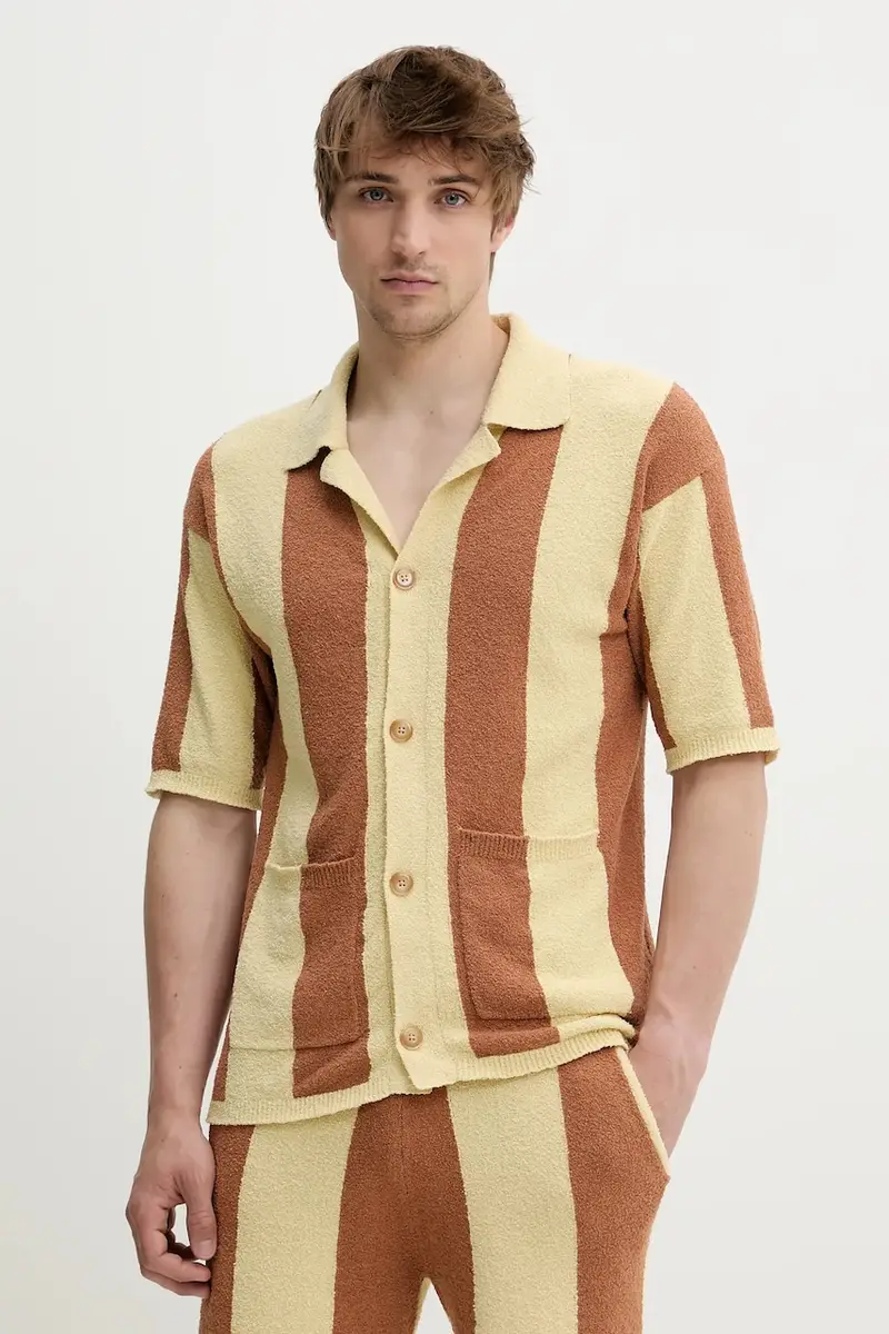 camicia JEFF uomo colore beige NM25SSTP10711