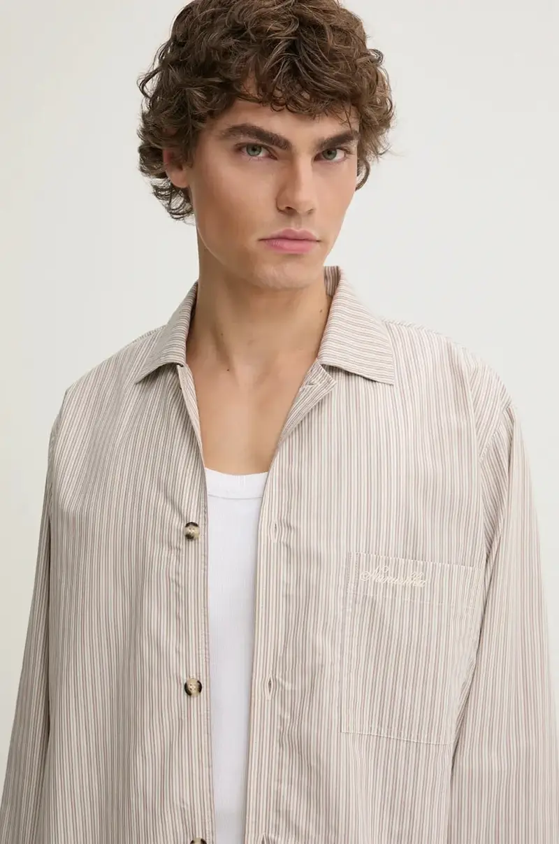 camicia JELMER uomo colore beige NM24PFSH02475