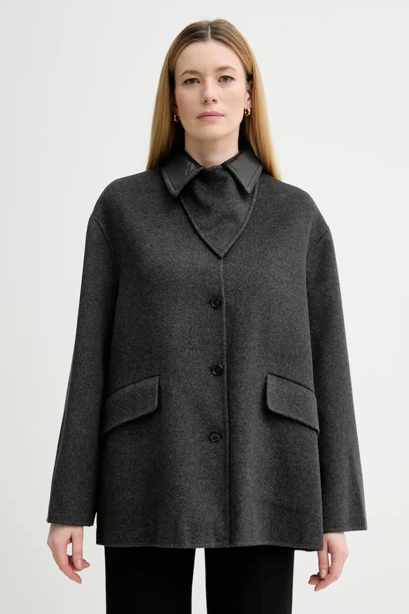 cappotto con lana Grigio