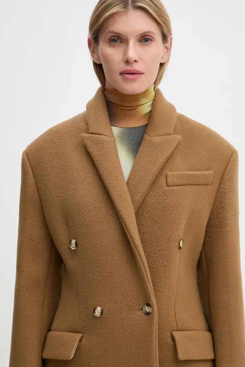 cappotto in lana FERRIS Marrone miniatura 3