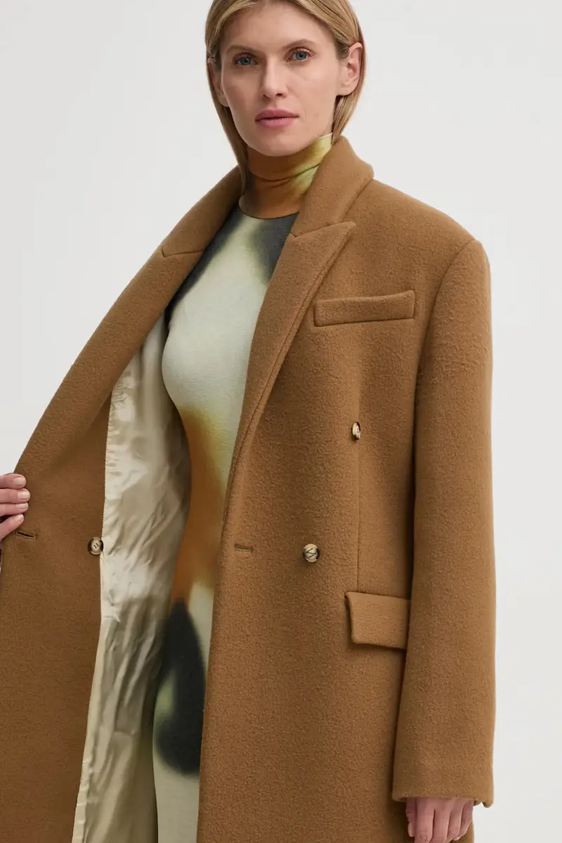 cappotto in lana FERRIS Marrone miniatura 5