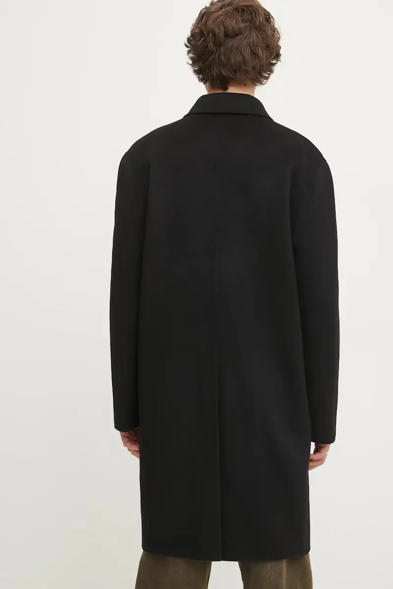 cappotto in lana JANNO colore nero NM24CROW01799 miniatura 3