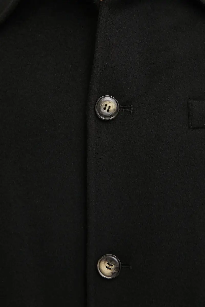 cappotto in lana JANNO colore nero NM24CROW01799 miniatura 5