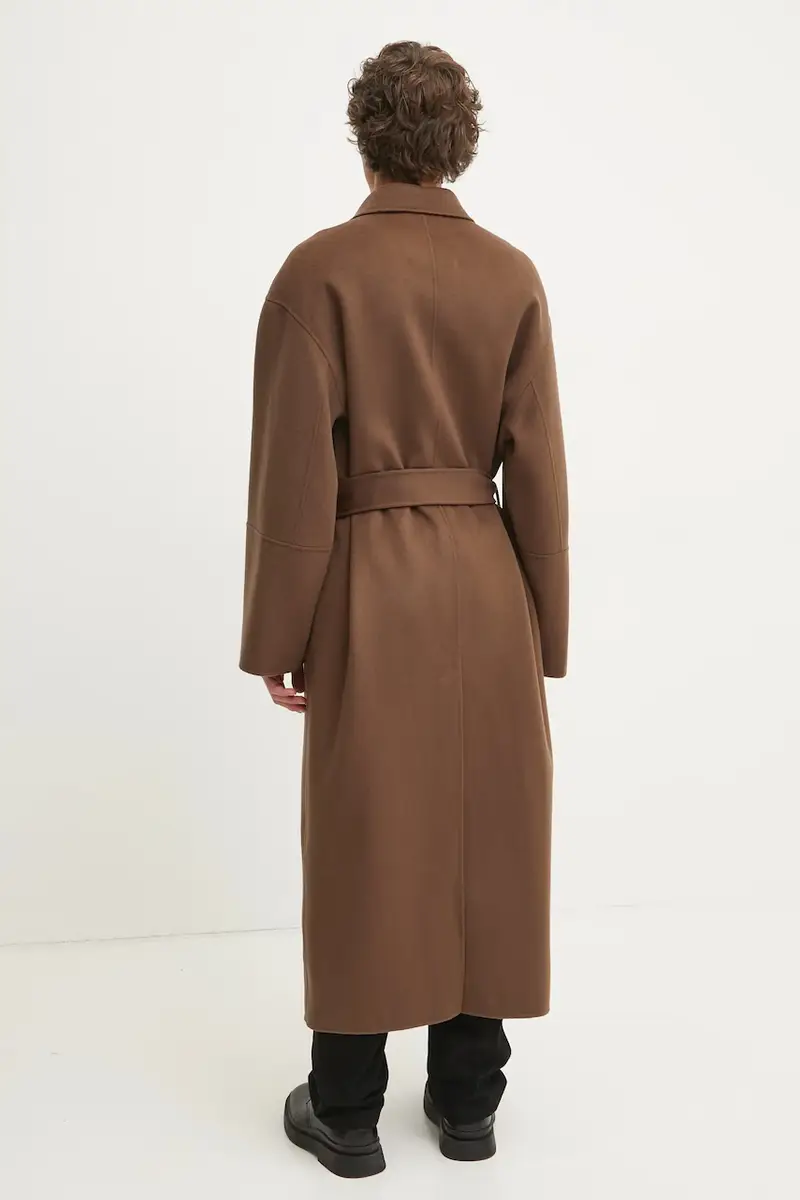 cappotto in lana LUCIAN colore marrone NM24FWJK02678 miniatura 3