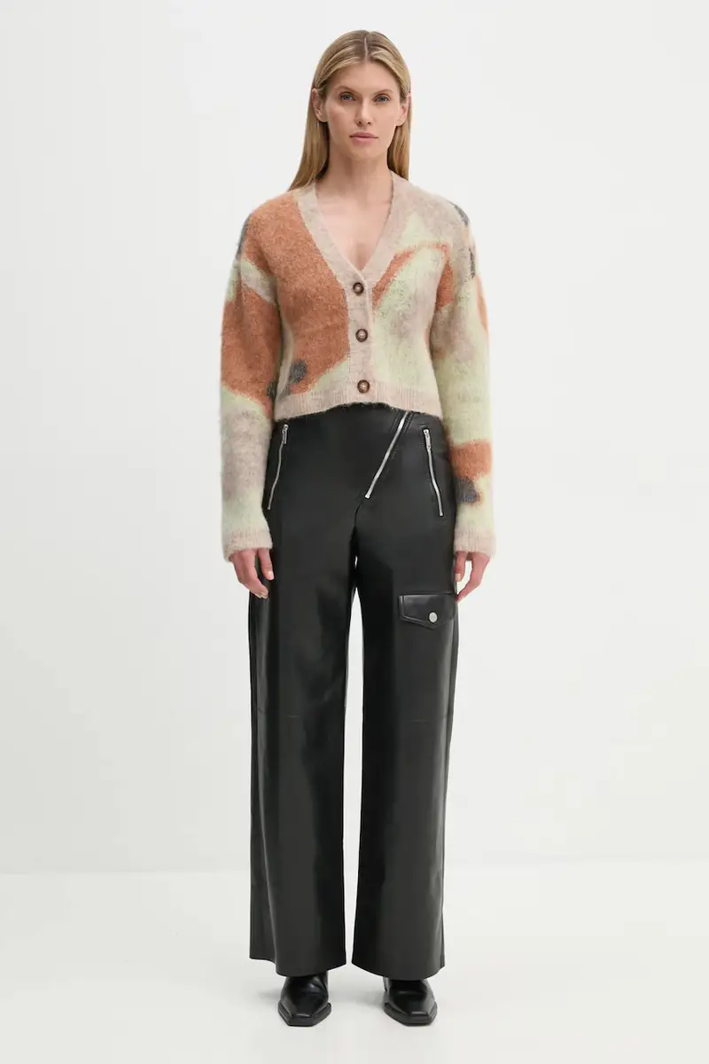 cardigan in lana HENNY colore beige NW24FWSW44376 miniatura 2