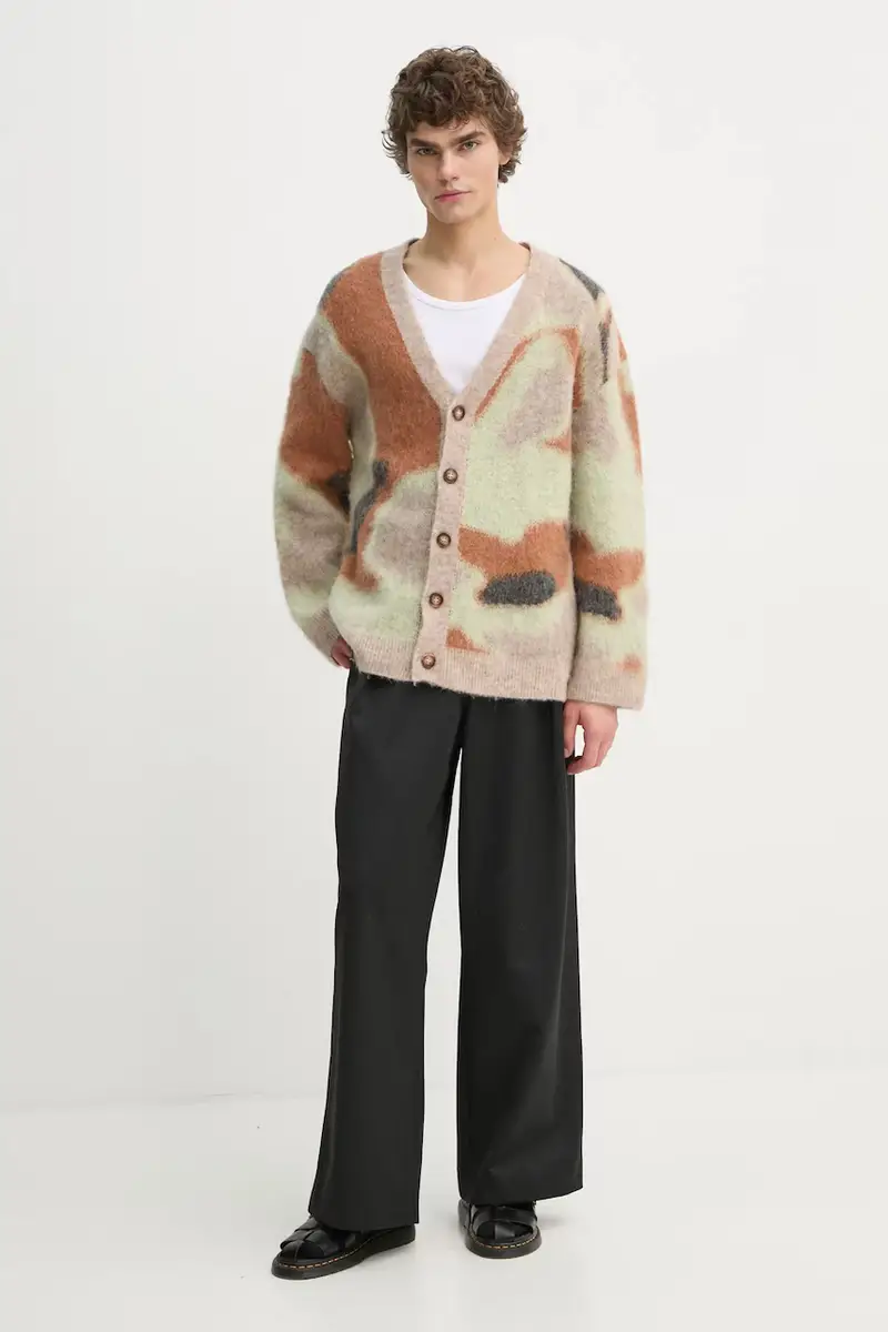 cardigan in lana NESSIN colore beige NM24FWSW01017 miniatura 2