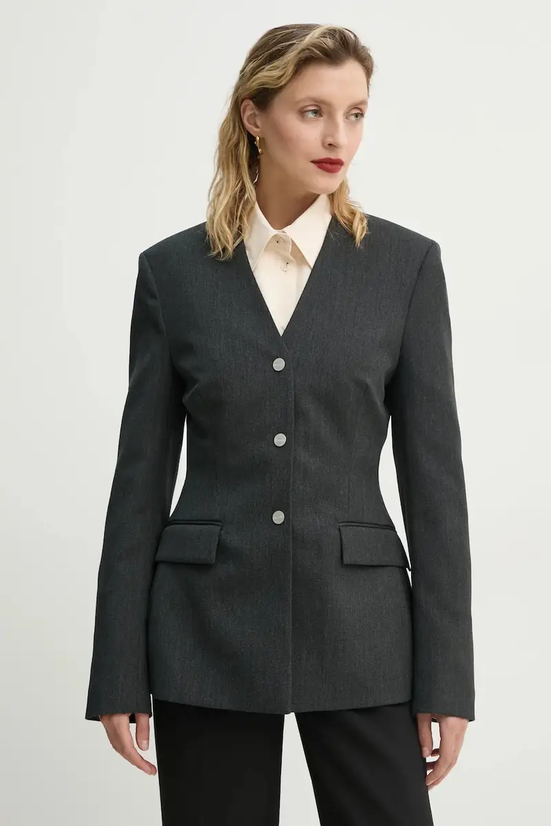 giacca in lana LENKE colore grigio NW25RSOW15094