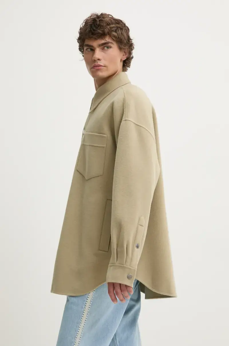 giacca in lana MARTIN colore verde NM24PFJK00962